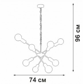 Подвесная люстра Vitaluce V4750 V4750-1/8 в Александровском - alexsandrovskoe.mebel24.online | фото 2