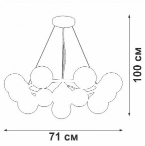Подвесная люстра Vitaluce V48410 V48410-8/12S в Александровском - alexsandrovskoe.mebel24.online | фото 3