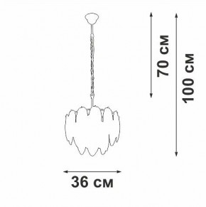 Подвесная люстра Vitaluce V5887 V5887-8/4 в Александровском - alexsandrovskoe.mebel24.online | фото 4