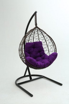 Подвесное кресло Бароло (коричневый/фиолетовый) в Александровском - alexsandrovskoe.mebel24.online | фото