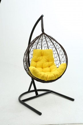 Подвесное кресло Бароло (коричневый/желтый) в Александровском - alexsandrovskoe.mebel24.online | фото