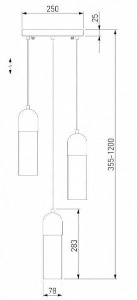 Подвесной светильник Eurosvet Airon 50180/3 дымчатый в Александровском - alexsandrovskoe.mebel24.online | фото 2