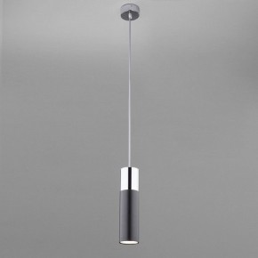 Подвесной светильник Eurosvet Double Topper 50135/1 LED хром/черный в Александровском - alexsandrovskoe.mebel24.online | фото 3