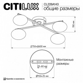 Потолочная люстра Citilux Atman Smart CL226A143 в Александровском - alexsandrovskoe.mebel24.online | фото 10