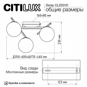 Потолочная люстра Citilux Dorsy CL223131 в Александровском - alexsandrovskoe.mebel24.online | фото 11
