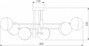 Потолочная люстра Eurosvet Nuvola 70129/6 хром в Александровском - alexsandrovskoe.mebel24.online | фото 3