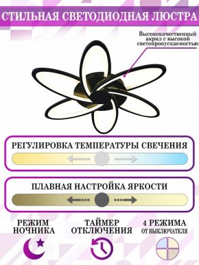 Потолочная люстра Natali Kovaltseva High-Tech Led Lamps HIGH-TECH LED LAMPS 82008 BLACK в Александровском - alexsandrovskoe.mebel24.online | фото 5
