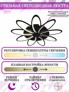 Потолочная люстра Natali Kovaltseva High-Tech Led Lamps HIGH-TECH LED LAMPS 82009 BLACK в Александровском - alexsandrovskoe.mebel24.online | фото 5
