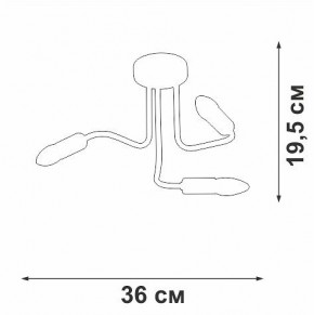 Потолочная люстра Vitaluce V3023 V3023-1/3PL в Александровском - alexsandrovskoe.mebel24.online | фото 2