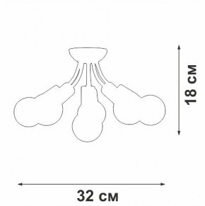 Потолочная люстра Vitaluce V3927 V3927-0/6PL в Александровском - alexsandrovskoe.mebel24.online | фото 6