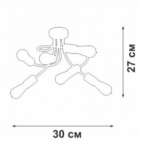 Потолочная люстра Vitaluce V3928 V3928-1/6PL в Александровском - alexsandrovskoe.mebel24.online | фото 4