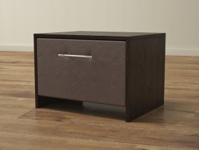 PROxSON Тумба Varna (ЛДСП Венге+экокожа Дуб венге с коричневым) 51x40 в Александровском - alexsandrovskoe.mebel24.online | фото