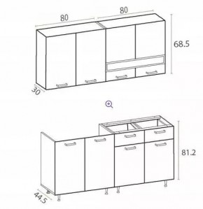РИО-2 ЛДСП Кухонный гарнитур 1,6 м в Александровском - alexsandrovskoe.mebel24.online | фото 7