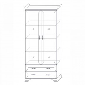 Шкаф (2 стеклодвери) Сиена в Александровском - alexsandrovskoe.mebel24.online | фото 3