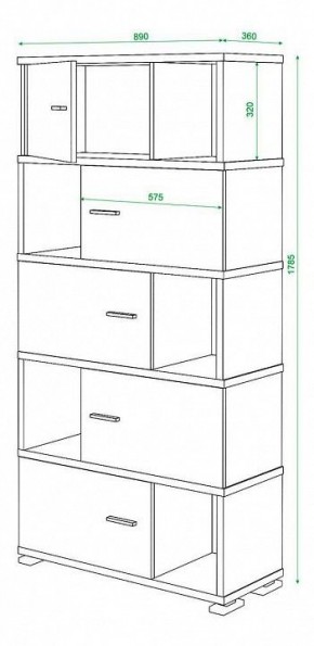 Шкаф комбинированный Домино СБ-30/5 в Александровском - alexsandrovskoe.mebel24.online | фото 3