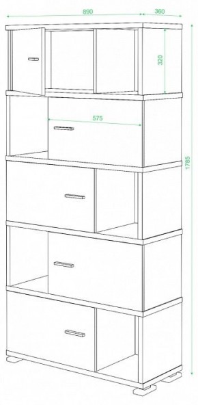 Шкаф комбинированный Домино СБ-30/5 в Александровском - alexsandrovskoe.mebel24.online | фото 2