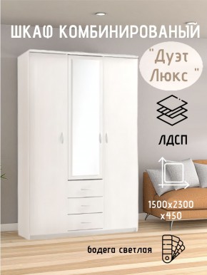 Шкаф комбинированный Дуэт Люкс с зеркалом в Александровском - alexsandrovskoe.mebel24.online | фото 7
