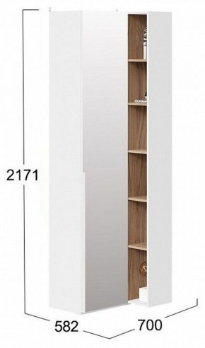 Шкаф комбинированный Порто СМ-393.21.025 в Александровском - alexsandrovskoe.mebel24.online | фото 2