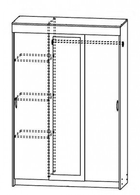 Шкаф-купе Бассо 1300 (Венге/Дуб белфорд) в Александровском - alexsandrovskoe.mebel24.online | фото 2