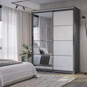 Шкаф-купе Крафт-6 1.6 м ШКК-06 (графит) в Александровском - alexsandrovskoe.mebel24.online | фото 1