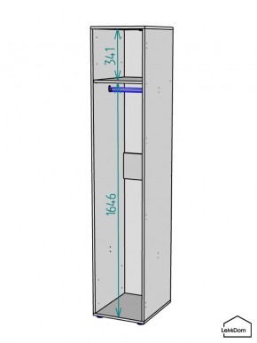 Шкаф Linnea MHR-1 2050х400х510 (Белый-М 11.1.2) в Александровском - alexsandrovskoe.mebel24.online | фото 3