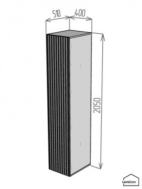 Шкаф Linnea MHR-1-3 2050х400х510 (ДВ-М 11.1.25) в Александровском - alexsandrovskoe.mebel24.online | фото 2