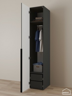 Шкаф Linnea MHR-1-3 2050х400х510 (Графит-М 11.1.25) в Александровском - alexsandrovskoe.mebel24.online | фото 5