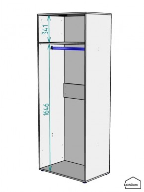 Шкаф Linnea MHR-2PO 2050х800х510 (Белый-М 11.1.2) в Александровском - alexsandrovskoe.mebel24.online | фото 3