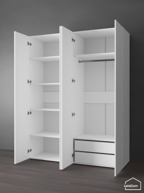 Шкаф Linnea MHR-4PO-2 2050х1600х510 (Белый-М 11.1.1) в Александровском - alexsandrovskoe.mebel24.online | фото 5