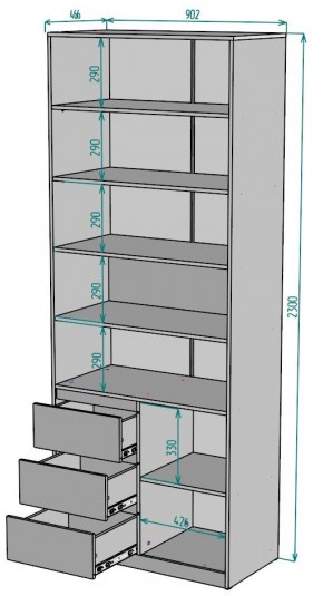 Шкаф Мальта H191 в Александровском - alexsandrovskoe.mebel24.online | фото 2