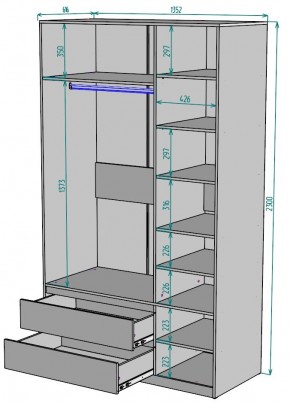 Шкаф Мальта H217 в Александровском - alexsandrovskoe.mebel24.online | фото 2