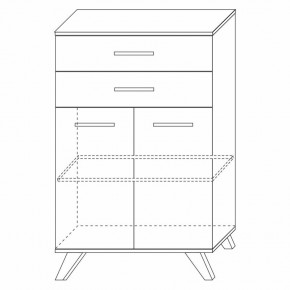 Шкаф низкий Вега Скандинавия в Александровском - alexsandrovskoe.mebel24.online | фото 7