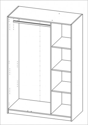 Шкаф ОРИОН трехдверный, цвет Дуб Венге в Александровском - alexsandrovskoe.mebel24.online | фото 3