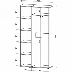 Шкаф платяной Тунис-5 в Александровском - alexsandrovskoe.mebel24.online | фото 3