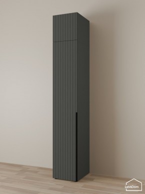 Шкаф с антресолью Linnea MHR-1A-1 2450х400х510 (Графит-М 11.1.25) в Александровском - alexsandrovskoe.mebel24.online | фото