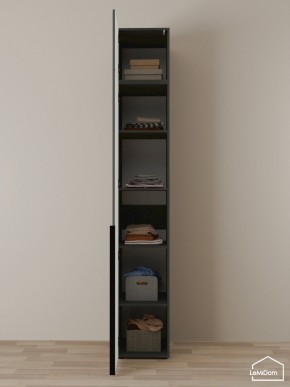 Шкаф с антресолью Linnea MHR-1A-2 2450х400х510 (Графит-М 11.1.25) в Александровском - alexsandrovskoe.mebel24.online | фото 4