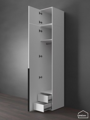 Шкаф с антресолью Linnea MHR-1A-3 2450х400х510 (Белый-М 11.1.1) в Александровском - alexsandrovskoe.mebel24.online | фото 6