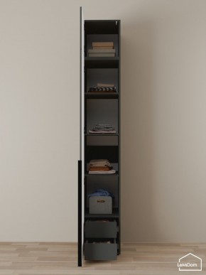 Шкаф с антресолью Linnea MHR-1A-4 2450х400х510 (Графит-М 11.1.25) в Александровском - alexsandrovskoe.mebel24.online | фото 4