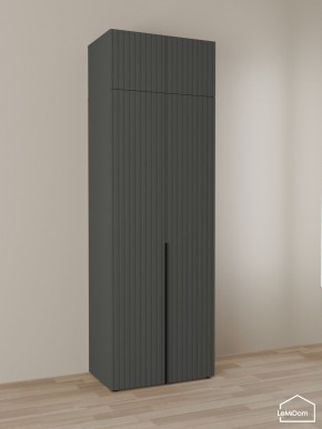 Шкаф с антресолью Linnea MHR-2A-2 2450х800х510 (Графит-М 11.1.25) в Александровском - alexsandrovskoe.mebel24.online | фото 1