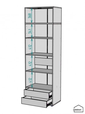 Шкаф с антресолью Linnea MHR-2A-4 2450х800х510 (Белый-М 11.1.1) в Александровском - alexsandrovskoe.mebel24.online | фото 3