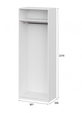 Шкаф ШК-5 (800) Белый текстурный в Александровском - alexsandrovskoe.mebel24.online | фото 4