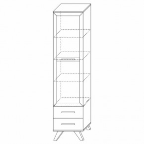 Шкаф-витрина 450 Вега Скандинавия в Александровском - alexsandrovskoe.mebel24.online | фото 7