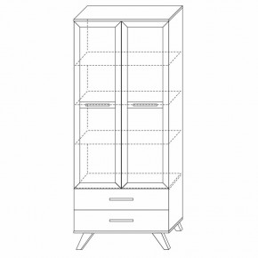 Шкаф-витрина 800 Вега Скандинавия в Александровском - alexsandrovskoe.mebel24.online | фото 3