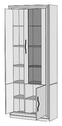 Шкаф-витрина Нобиле ШВтВ-ФСД-ФГК в Александровском - alexsandrovskoe.mebel24.online | фото