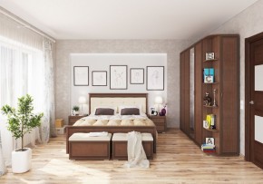 Спальный гарнитур Ливорно орех в Александровском - alexsandrovskoe.mebel24.online | фото