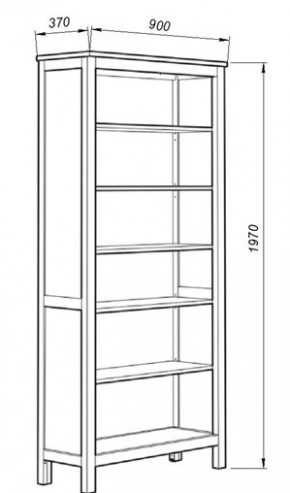 Стеллаж 00 Кантри, массив сосны, цвет белый в Александровском - alexsandrovskoe.mebel24.online | фото 3