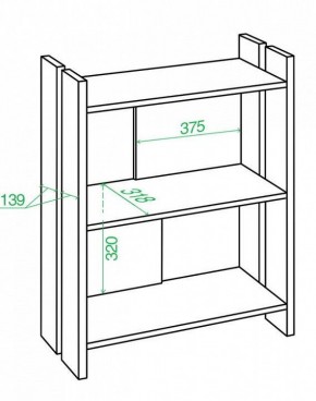 Стеллаж Домино Лайт СТЛ-ОН в Александровском - alexsandrovskoe.mebel24.online | фото 2