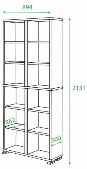 Стеллаж Домино ПУ-30-1 в Александровском - alexsandrovskoe.mebel24.online | фото 2