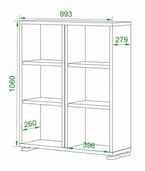 Стеллаж Домино ПУ-50-1 в Александровском - alexsandrovskoe.mebel24.online | фото 2