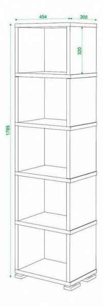 Стеллаж Домино СБ-15/5 в Александровском - alexsandrovskoe.mebel24.online | фото 2